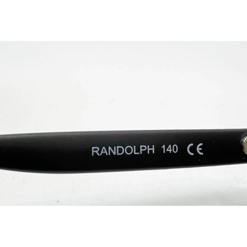 Randolph Neptune Eyeglasses Mens Black Square Frame 55-17-140